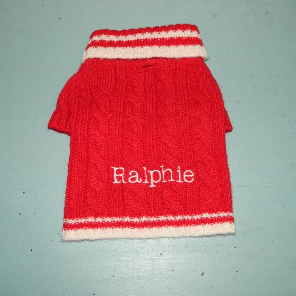 Mark & Graham Cable Knit Dog Sweater 